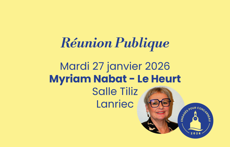 Myriam Nabat-Le Heurt – Réunion Publique mardi 27 janvier 2026
