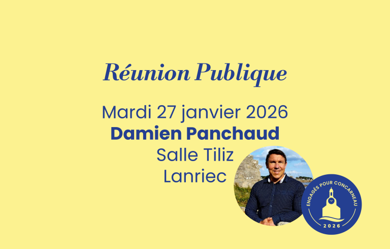 Damien Panchaud – Réunion Publique mardi 27 janvier 2026