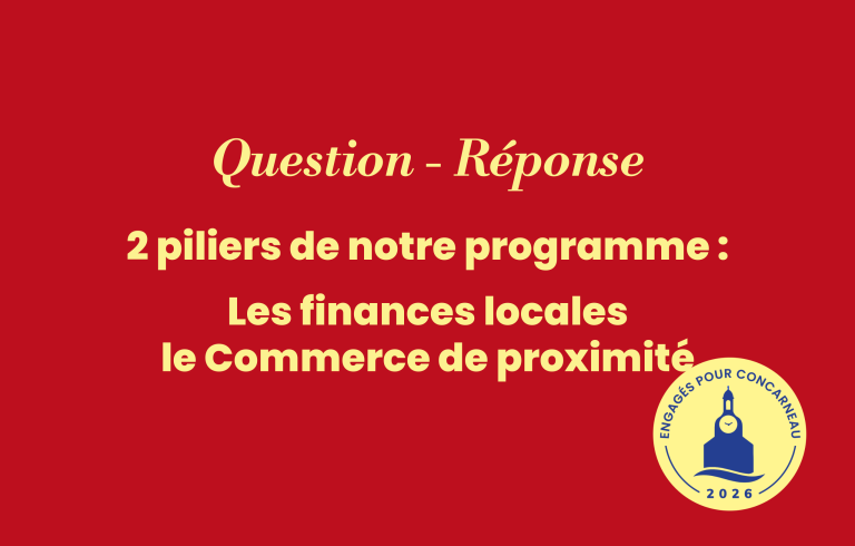 Les finances locales et le commerce de proximité