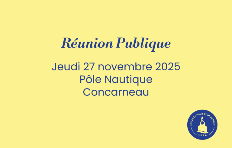 Réunion Publique jeudi 27 novembre 2025 au Pôle Nautique