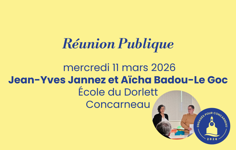 Jean-Yves Jannez et Aïcha Badou-Le Goc – réunion publique du 11 mars 2026