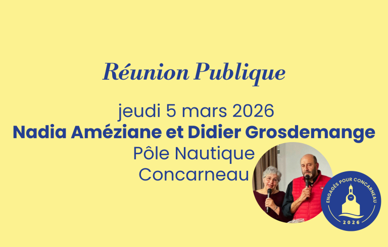 Nadia Améziane et Didier Grosdemange – Réunion Publique jeudi 5 mars 2026